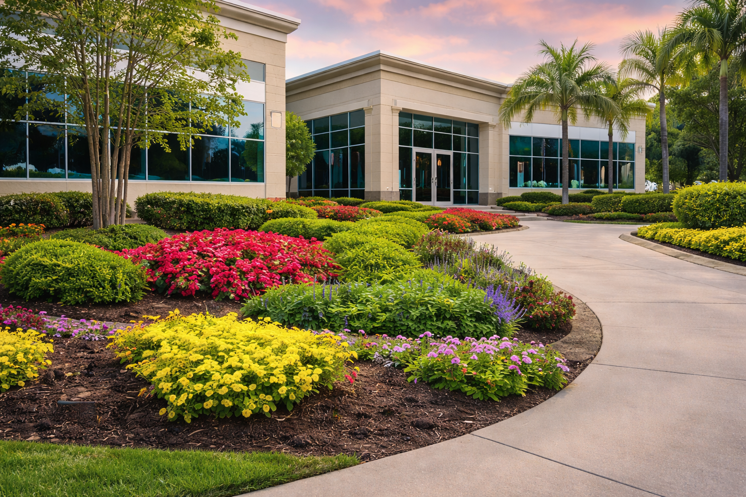 Commercial property landscaping and grounds maintenance in Pensacola